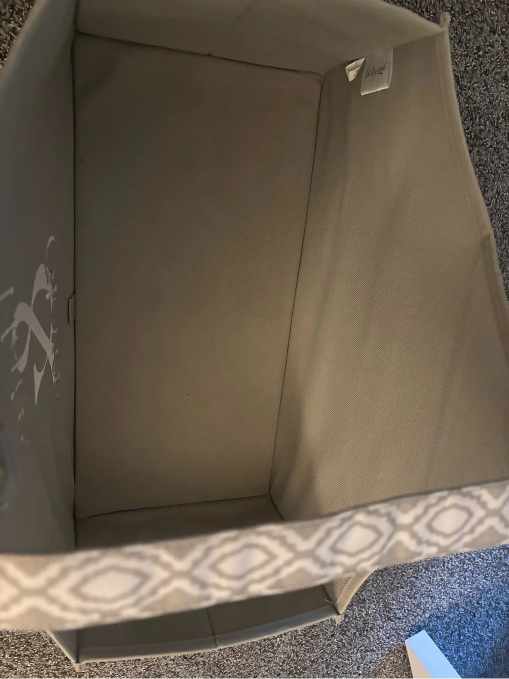 Thirty One- Patterned Fabric Hat & Glove Organizer - Neutral Beige